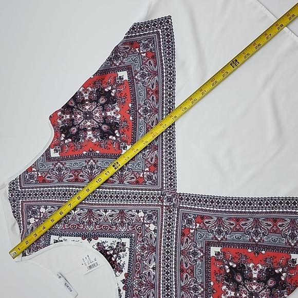 Ricki's Size XL White Shirt Resplendent with Red and Black Design  Size XL - Picture 11 of 11